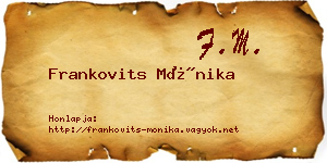 Frankovits Mónika névjegykártya