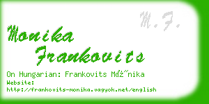 monika frankovits business card